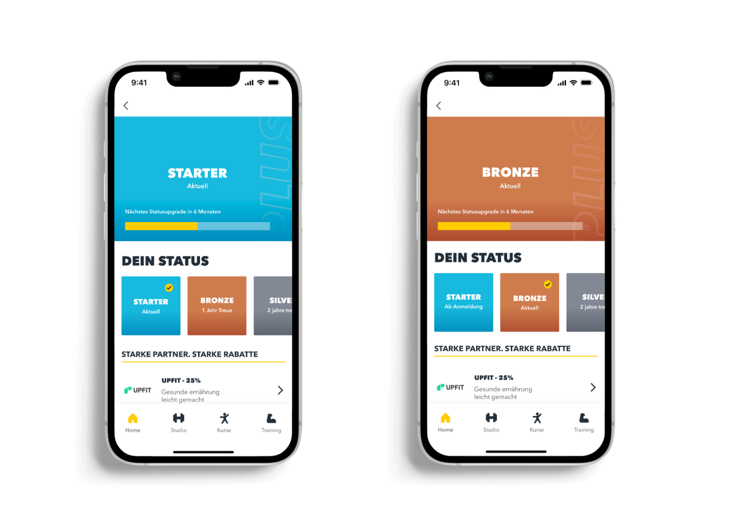 McFIT app – McFIT+ loyalty status