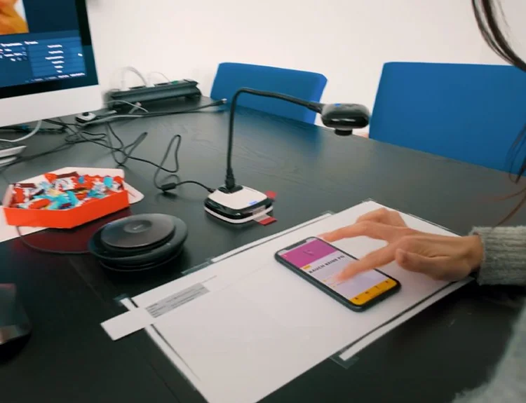 User testing session with the existing McFIT app